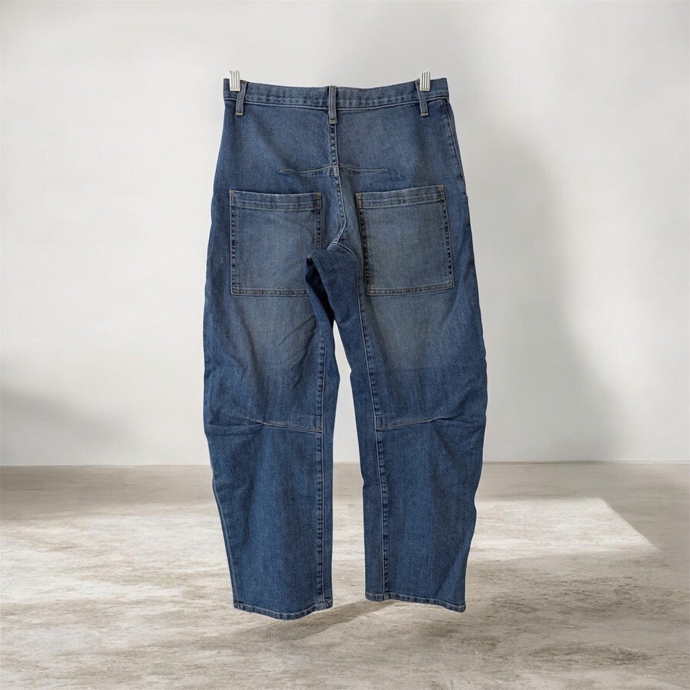 Nili Lotan Jeans Women's 25 Emerson Barrel Leg Ankle Denim Classic Wash - Picture 2 of 10